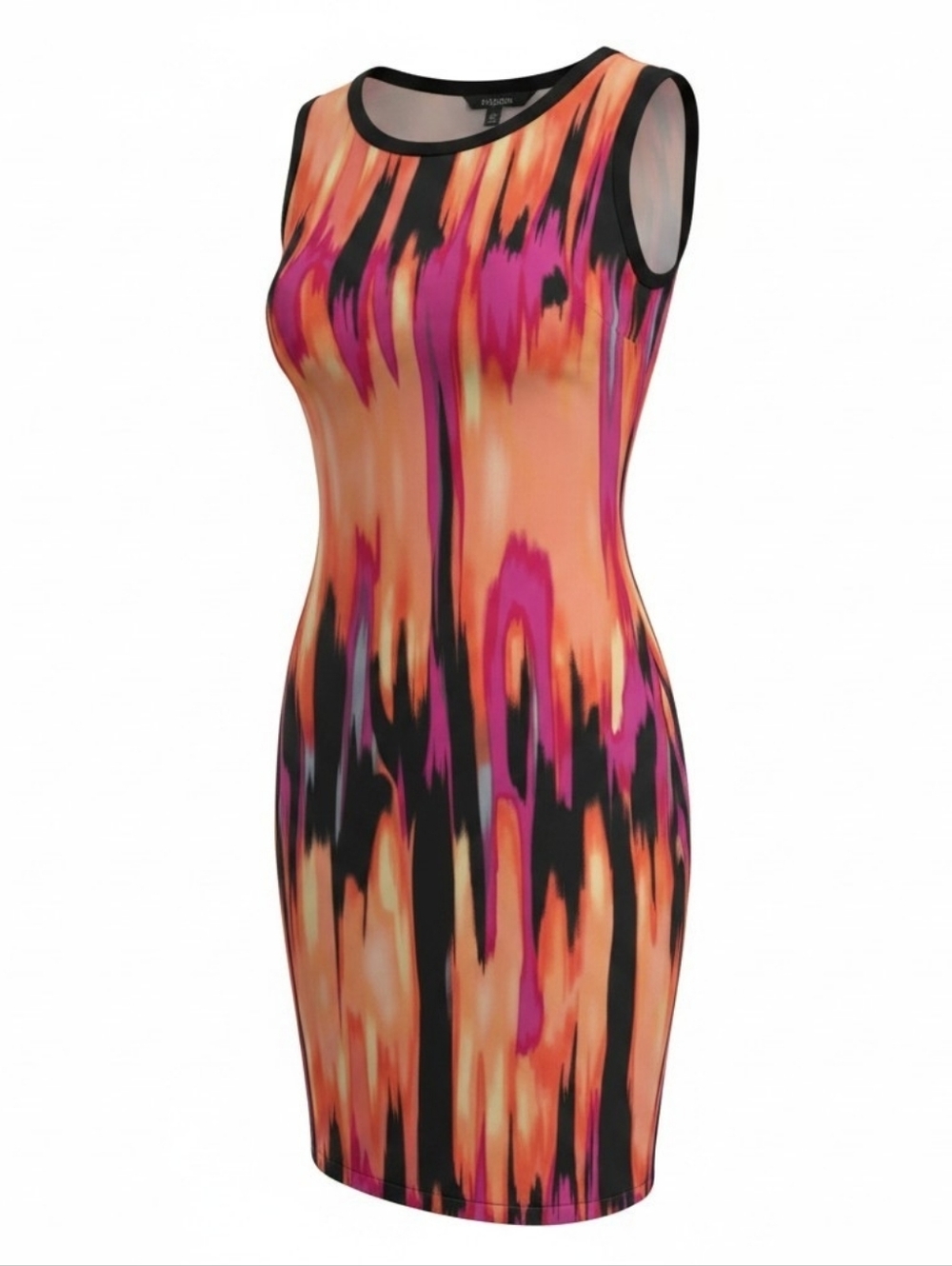 Dress bodycon neon silky dress
